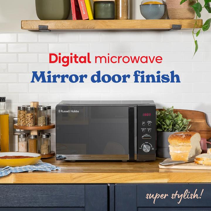 Image du produit Russell Hobbs RHM2076B – 20-Liter-Digitale Mikrowelle, 800 W, Schwarz (20 l)