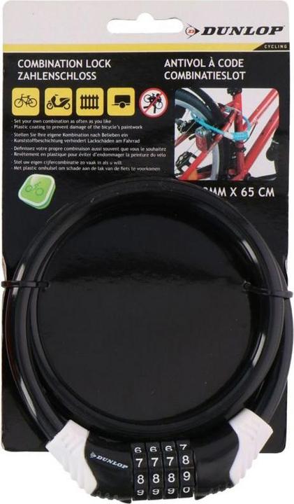 Immagine prodotto Dunlop Spiral-Fahrradschloss mit Code