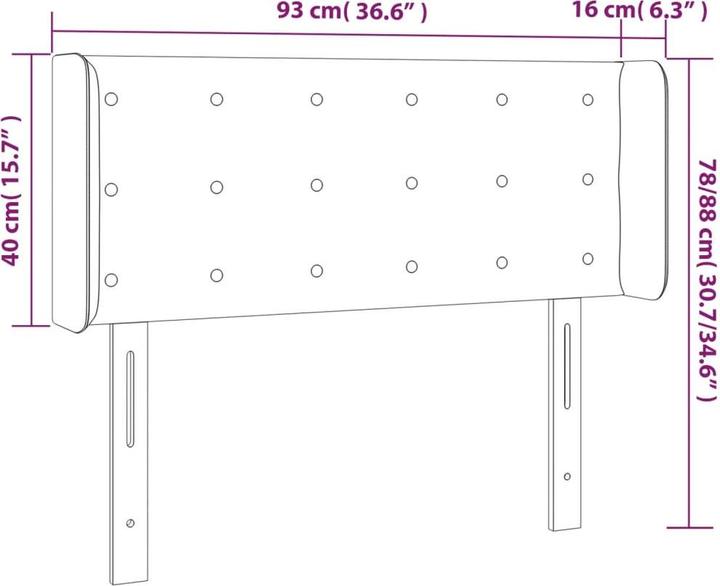 Image du produit vidaXL LED Kopfteil (103 x 16 x 128 cm)