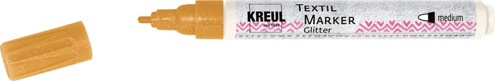 Actual product image Kreul Javana texi mäx Glitter fabric marker for light and dark fabrics (Gold, 4 mm)