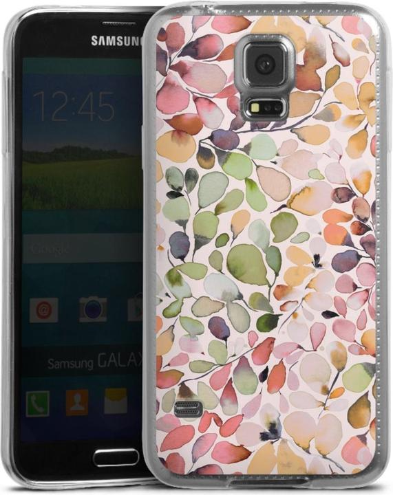 Produktbild DeinDesign Slim Case für Samsung Galaxy S5 Silikon Hülle Ultra Dünn Handyhülle Eukalyptus Muster Pattern (Samsung Galaxy S5)