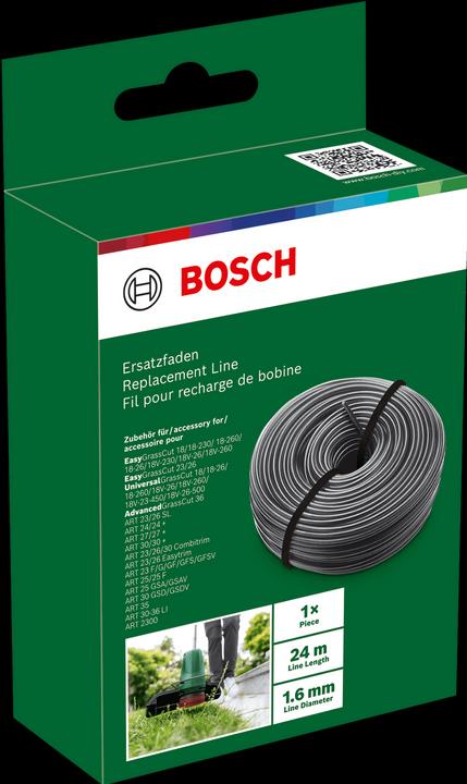 Produktbild Bosch Home & Garden Ersatzfaden (Rasentrimmer, Trimmerfaden + Fadenspule)