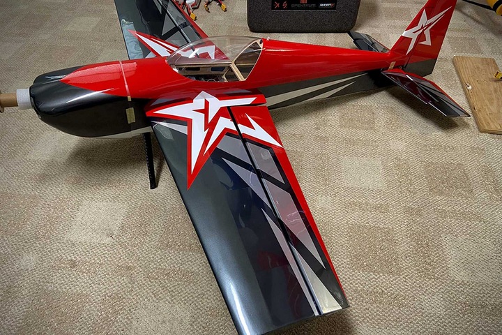 Produktbild AJ Aircraft Slick 540 51" ARF Rot/Schwarz Kunstflugmodell (Kunstflug)