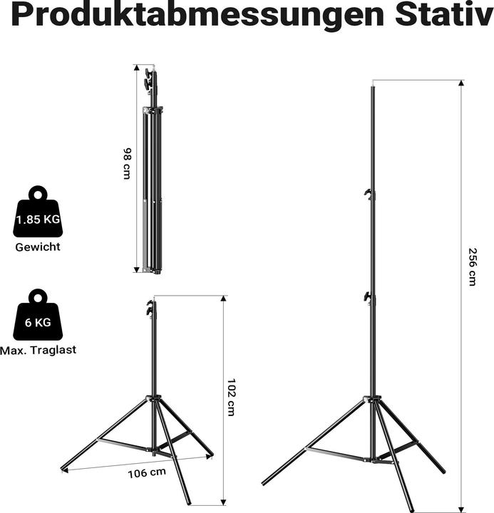 Produktbild Walimex pro LED Niova Plus 120 W + Stativ Set Lichtstativ Flächenleuchte (Studioleuchte)