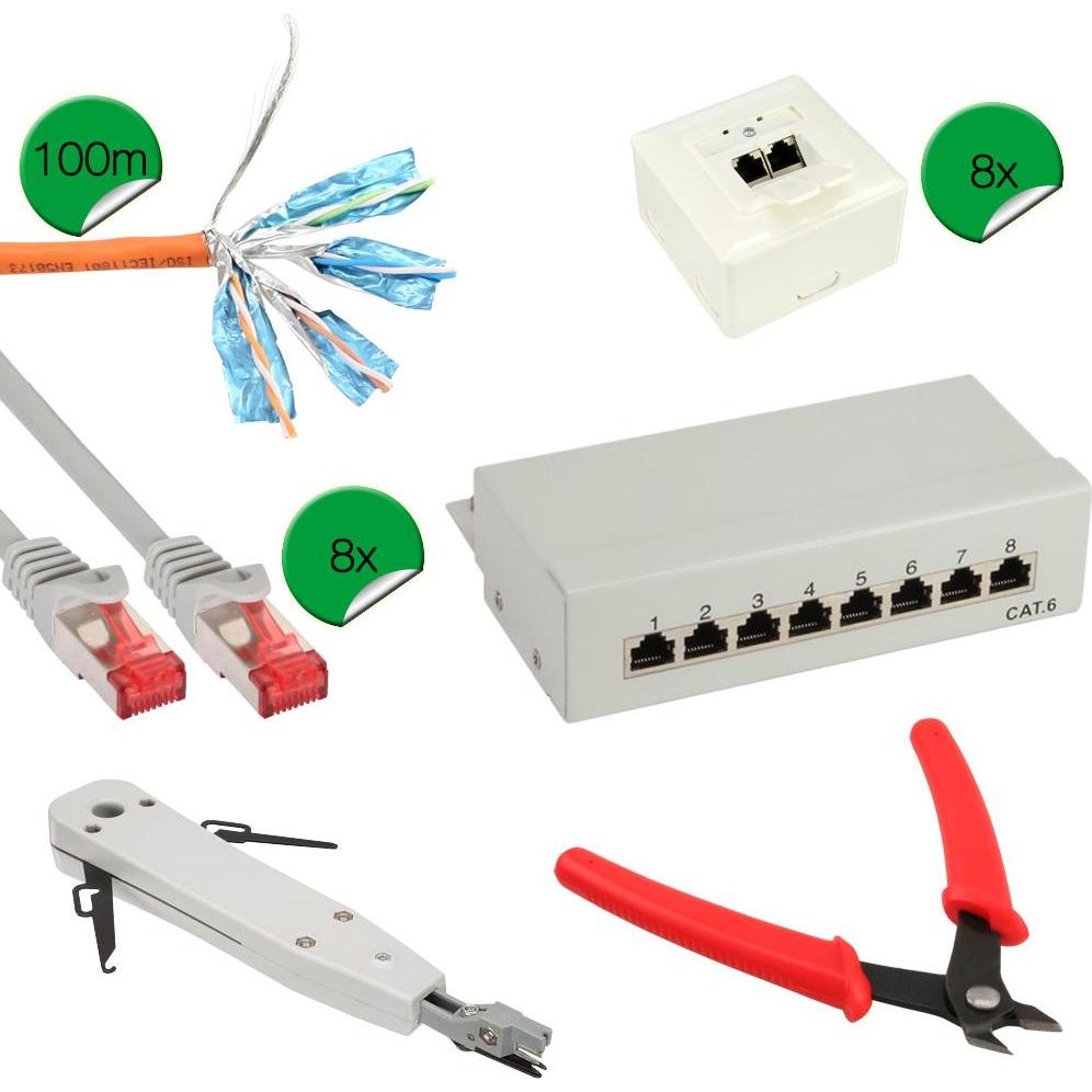 InLine Cat.6 Network Installation Kit - Speicher-Installationskit (CAT6, 100 m) (20155I)
