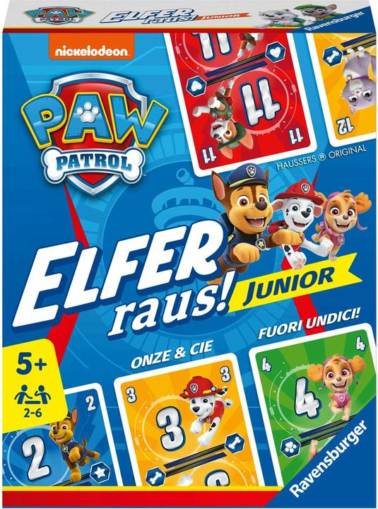 Ravensburger 20953 PAW Patrol Elfer raus! Junior - Simple card game for 2-6 players 5+ (German, French, Italian)