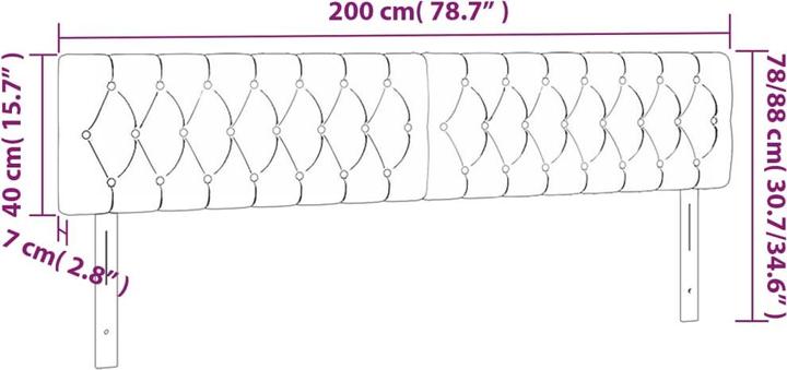 Produktbild vidaXL Peyton (200 x 7 x 88 cm)