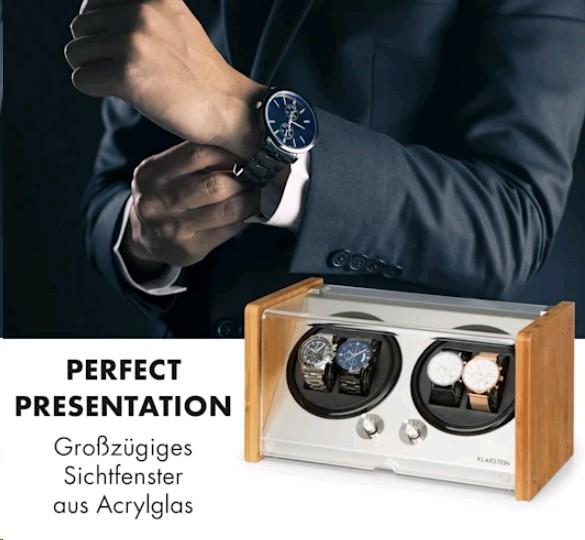 Actual product image Klarstein Hanoi 4 Watchwinder Bamboo (4 x)