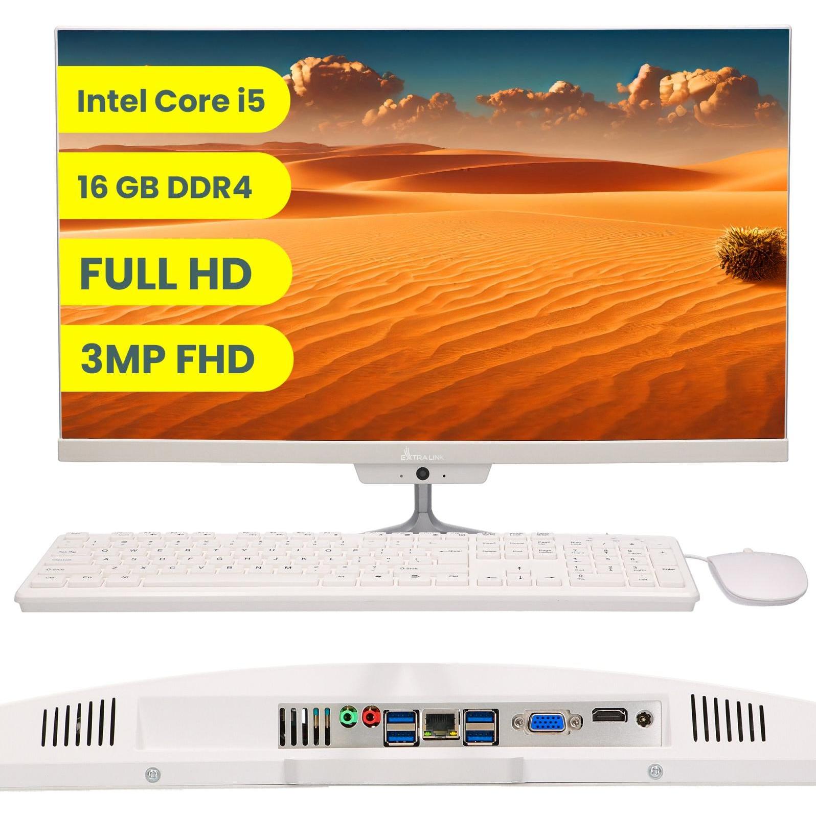 Thumbnail - Extralink Stacionarus kompiuteris 24" All-In-One PC Business (Intel Core i5-11300H, 16 GB, 512 GB), PC