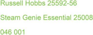 Actual product image Russell Hobbs Steam Genie Essential 25592-56 (1600 W, 22 g/min)