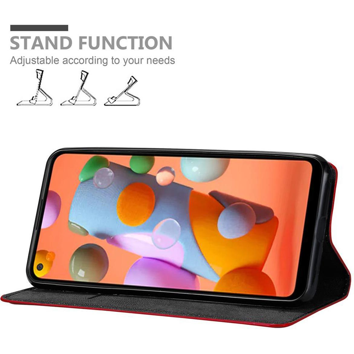 Thumbnail - Cadorabo Book Invisible Magnet Cover (Samsung Galaxy A11), Smartphone Hülle, Rot