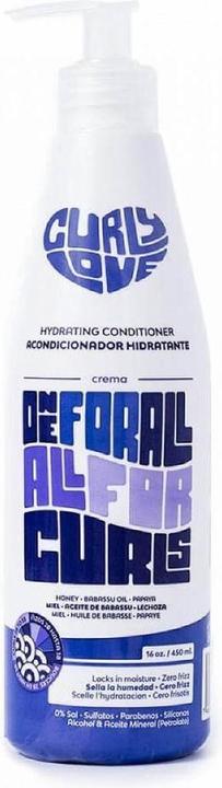 Actual product image Curly Love Hydrating Conditioner 450ml - Moisturizing for Hair Type 2b to 3b - Zero Frizz Locks in M (450 ml)