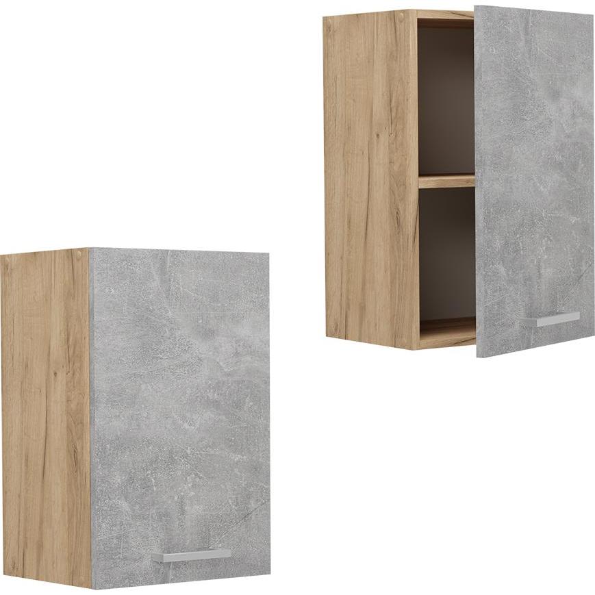 Vicco, Regal, Hängeschrank R-Line, Beton/Goldkraft Eiche, 40 cm
