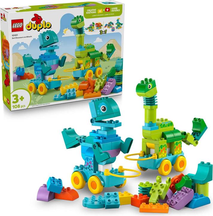 Produktbild LEGO 10451 ® DUPLO® Dinos auf Rädern 3-in-1-Set (10451)