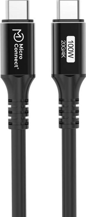 Actual product image MicroConnect Premium USB-C cable 1.5m (1.50 m, USB 3.2 Gen 2x2, 100 W)