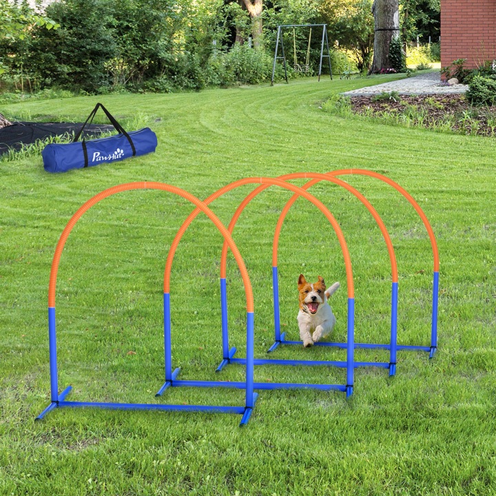 Produktbild PawHut Hund Agility Set mit Tragetasche (One Size, Agility)