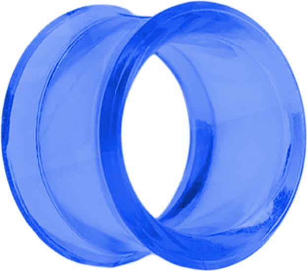 Produktbild Star Piercing Flared Tunnel dunkelblau (ohne Messing, Chirurgenstahl 316L)