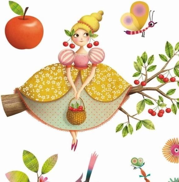 Actual product image Djeco Sticker Princess Tea Party