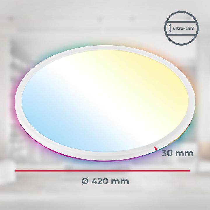 Produktbild B.K.Licht SLIM Ultraflaches CCT LED Panel mit RGB Backlighte (3000 lm)