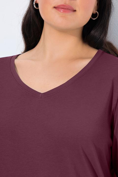 Produktbild Ulla Popken Shirt, Slim, V-Ausschnitt, Langarm (62)