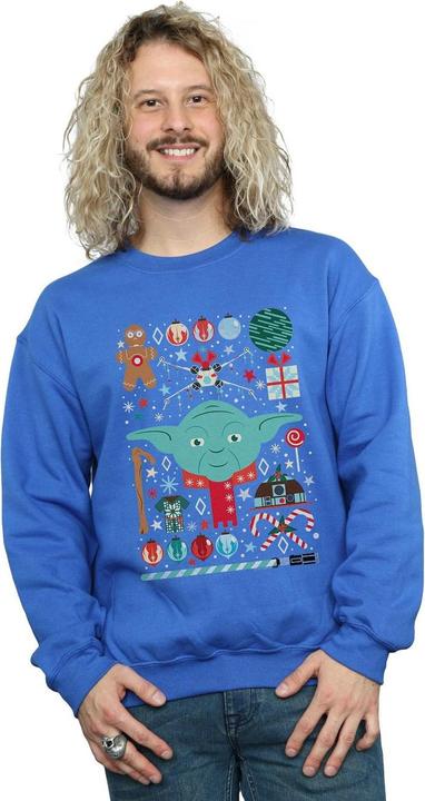 Actual product image Star Wars Mens Yoda Christmas Sweatshirt (4XL)