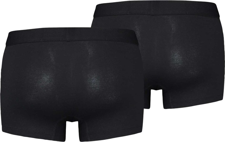 Actual product image Levis Men's Solid Basic Trunk, Black, XL (XL, pack of 2)