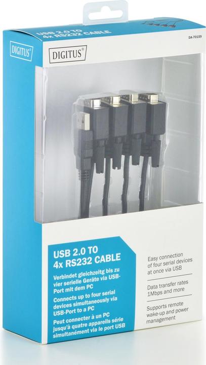 Produktbild Digitus USB 2.0 zu 4x (1.50 m, USB 2.0)
