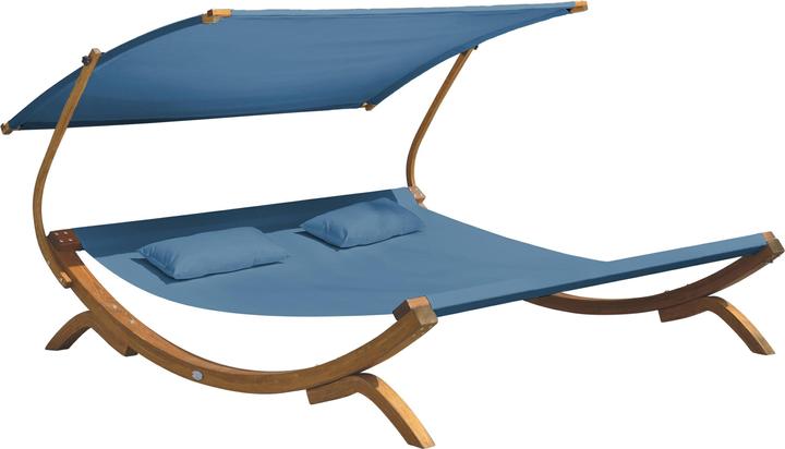 Axi Mallorca lit double avec parasol bleu (200 cm)