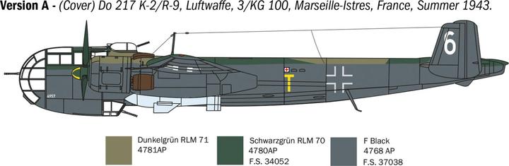 Produktbild Italeri 1:72 Dornier Do 217 K-1/K-2 mit Fritz-X