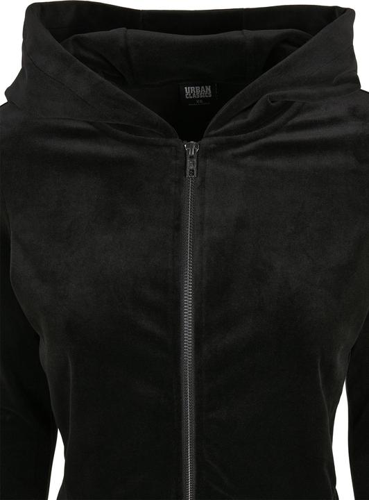 Produktbild Urban Classics Ladies Short Velvet Zip Hoody (5XL)