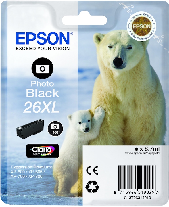 Produktbild Epson 26XL Claria Premium (PBK)