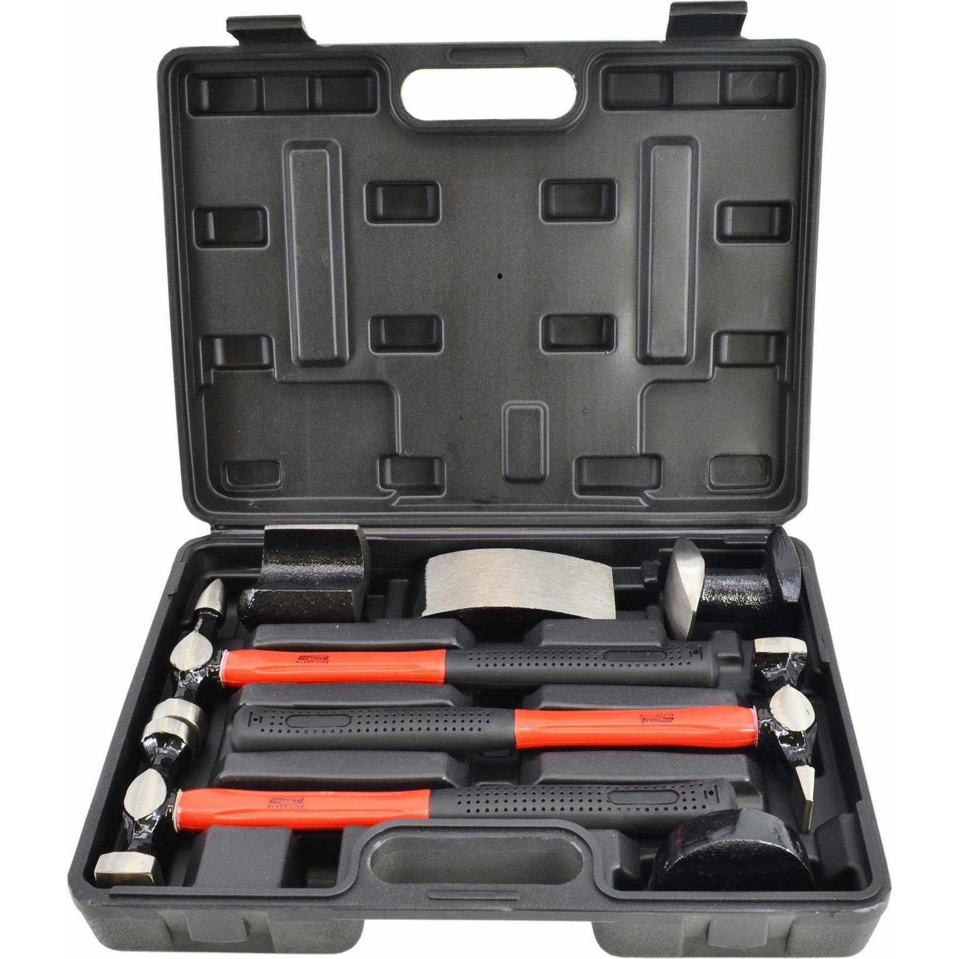 Thumbnail - Awtools, Hammer, Zestaw Młotków Blacharskich 7el. / Walizka Black Line (4500 g)