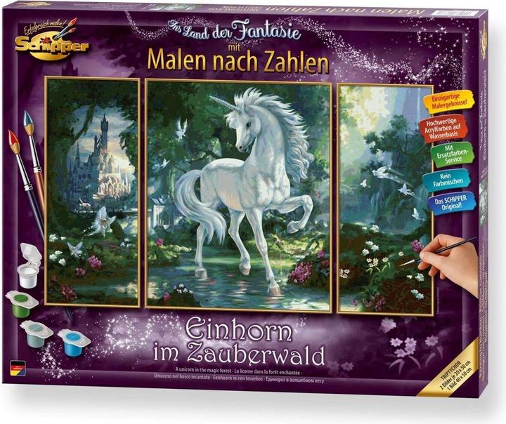 Actual product image Schipper Painting by Numbers Unicorn in the Enchanted Forest