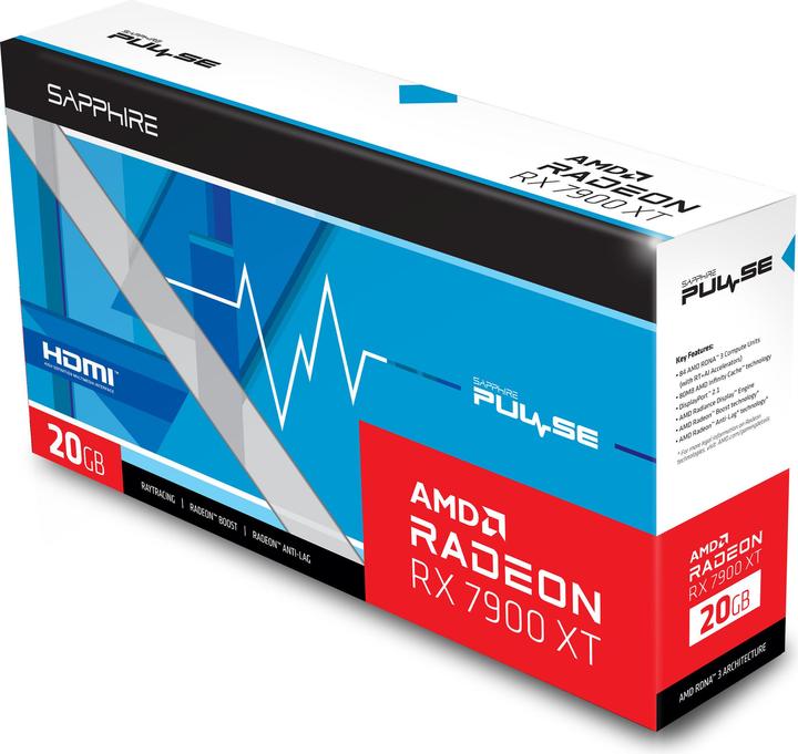 Immagine prodotto Sapphire Radeon RX 7900 XT Pulse Gaming (20 GB)