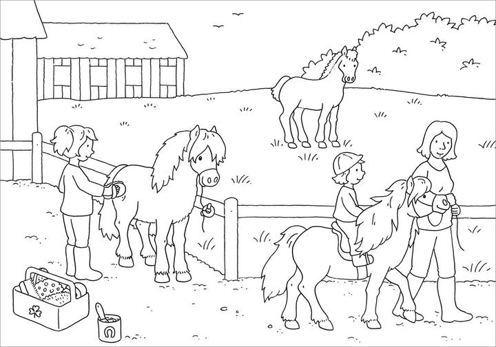 Actual product image Tessloff Metallic Sticker Colouring Book. Horses