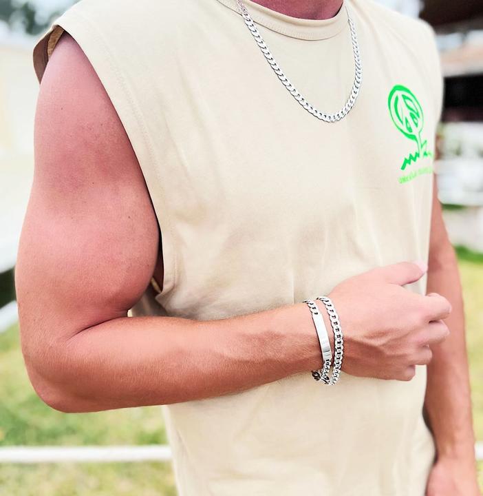 Produktbild Candy ID-Armband Panzer 8.0 mm, 925 Sterling Silber (21 cm, 925er Sterlingsilber)