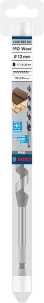 Produktbild Bosch Professional Zubehör PRO Wood Holzschlangenbohrer, 12 x 170 x 235 mm (6.35 mm)
