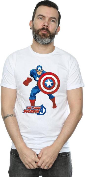 Actual product image Mens Captain America The First Avenger T-Shirt (S)