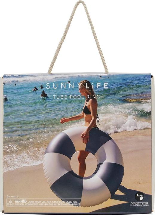 Produktbild Sunnylife Tube Pool Ring Navy Stripe