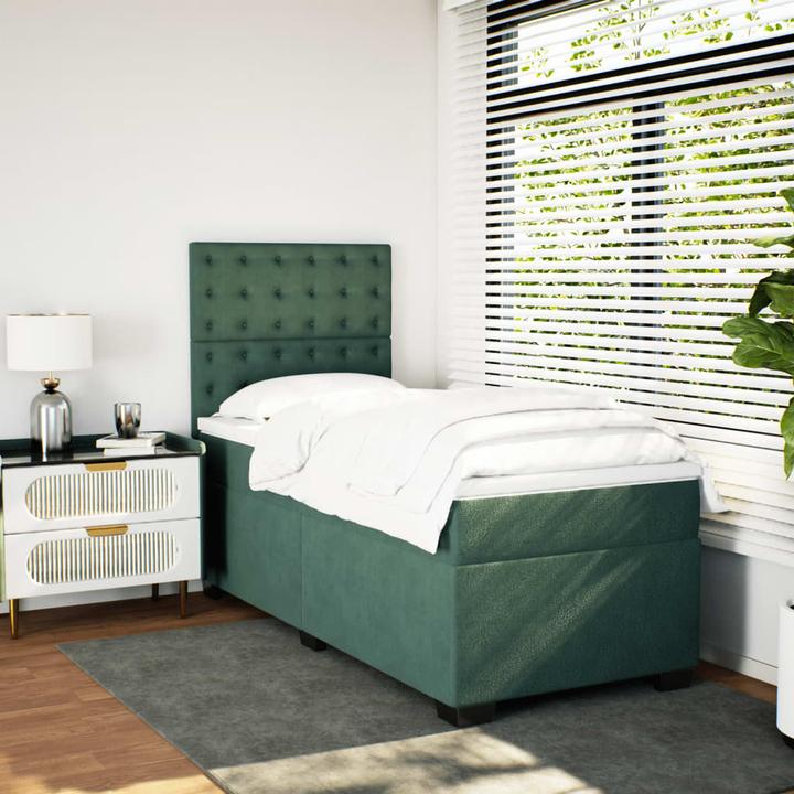 Produktbild vidaXL Bo x springbett mit Matratze 160 x 200 cm Samt (160 x 200 cm)