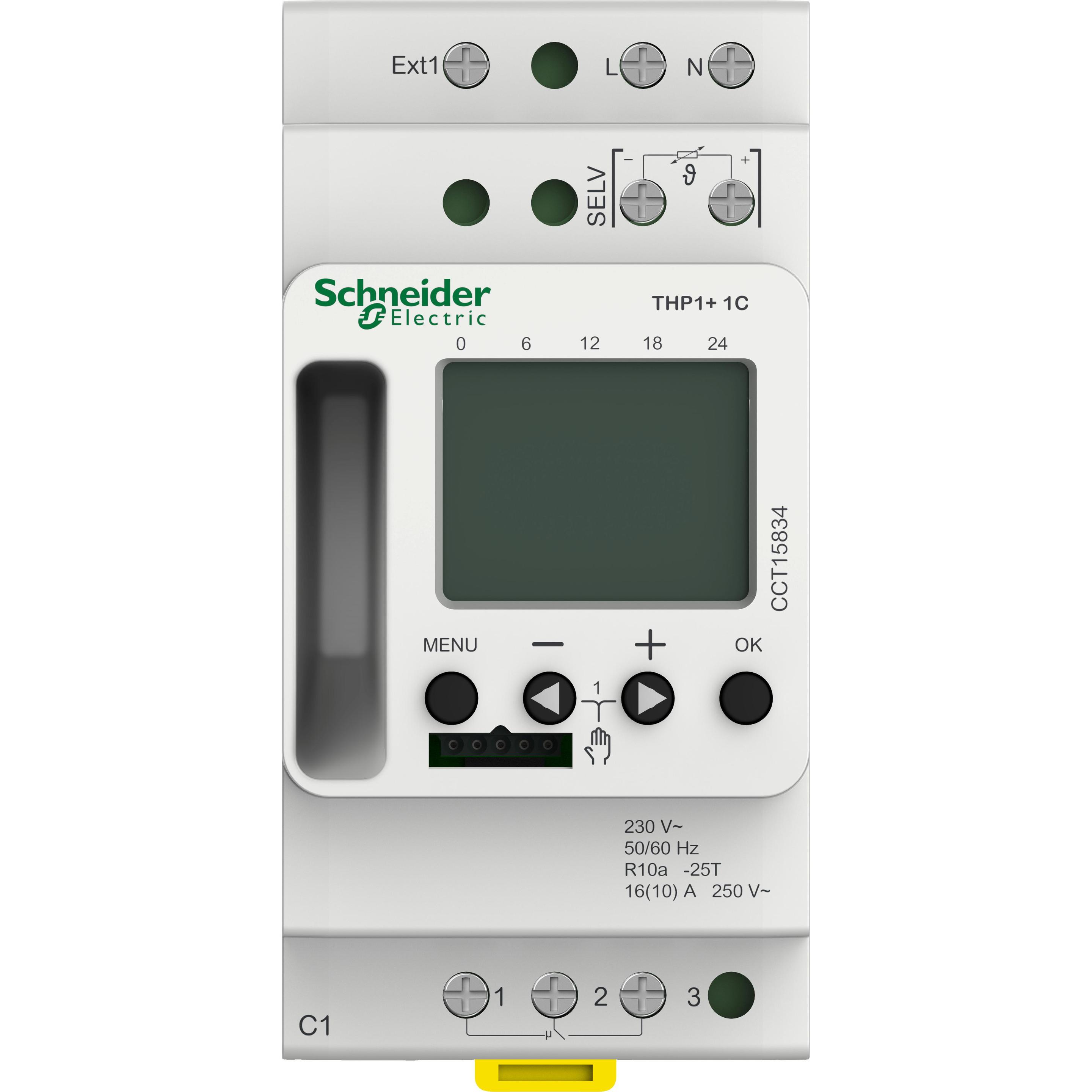 Thumbnail - Schneider Electric Thermostat THP1 +1C CCT15834, Thermostat, Weiss