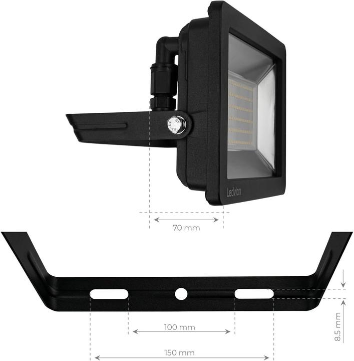 Actual product image Ledvion LED Flutlichtstrahler LV50009 (12000 lm, IP68)
