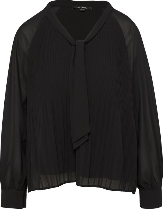 Actual product image Comma Bluse Plissierte Chiffon-Bluse mit Schleifen-Detail (36)