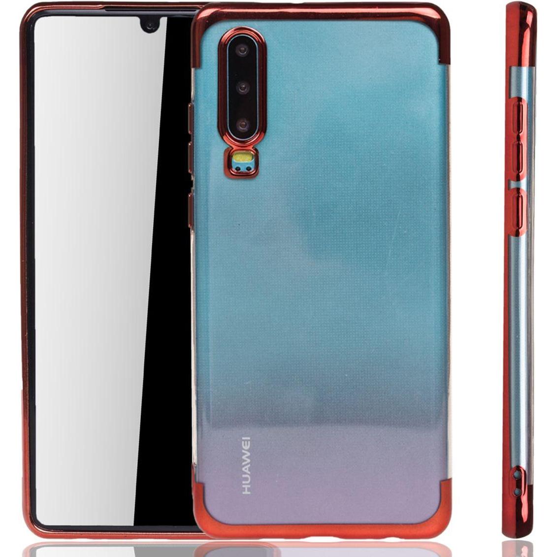 König Design Huawei P30 Hülle Case Handy Cover Schutz Tasche Schutzhülle Bumper Etuis Rot (Huawei P30), Smartphone Hülle...