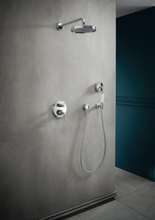 Actual product image hansgrohe AXOR MONTREUX UP thermostat with diverter valve brushed nickel