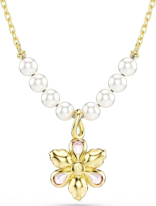 Produktbild Swarovski Idyllia Halskette Kristallperle Verschiedene Schliffe Blume Mehrfarbig Goldlegierungsschicht (Goldlegierungsschicht, 38 cm)
