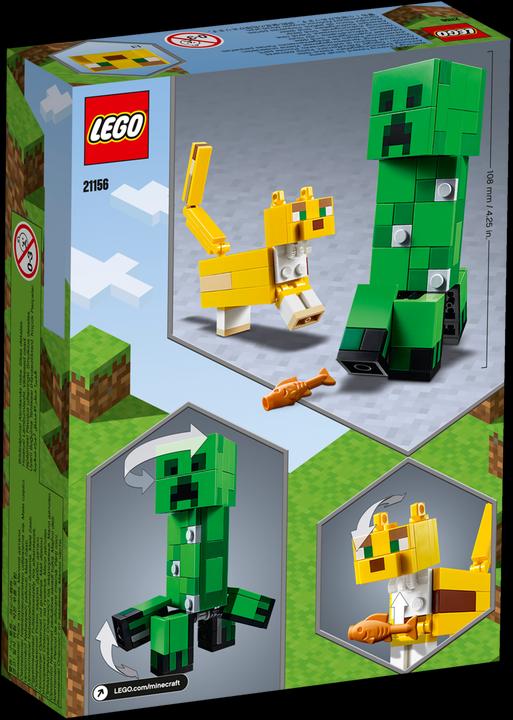 Produktbild LEGO BigFig Creeper und Ozelot (21156, LEGO Minecraft)