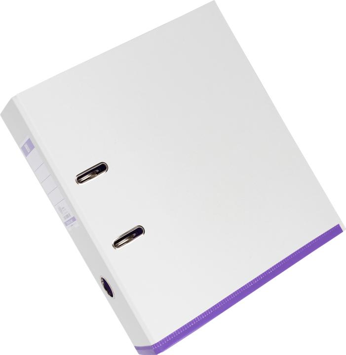 Produktbild Elba Ordner myColour, Rückenbreite: 80 mm, weiss-violett DIN A4, Einband aussen (A4, 80 mm, 1 Stück)