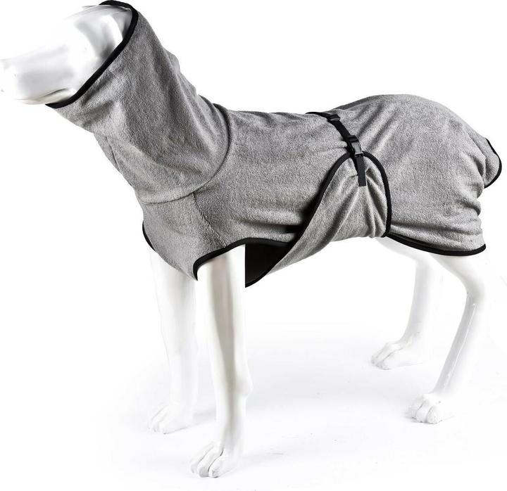 Produktbild Deek Pets Bademantel M, 54 cm, Anthrazit (M, Hundebademantel)