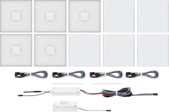 Actual product image Paulmann LumiTiles Square Basic Set (RGBW, 1 cm, Indoor)